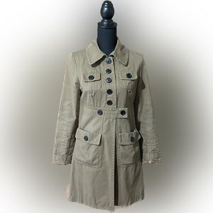 Charlotte Russe Brown Trench Coat, Size M.